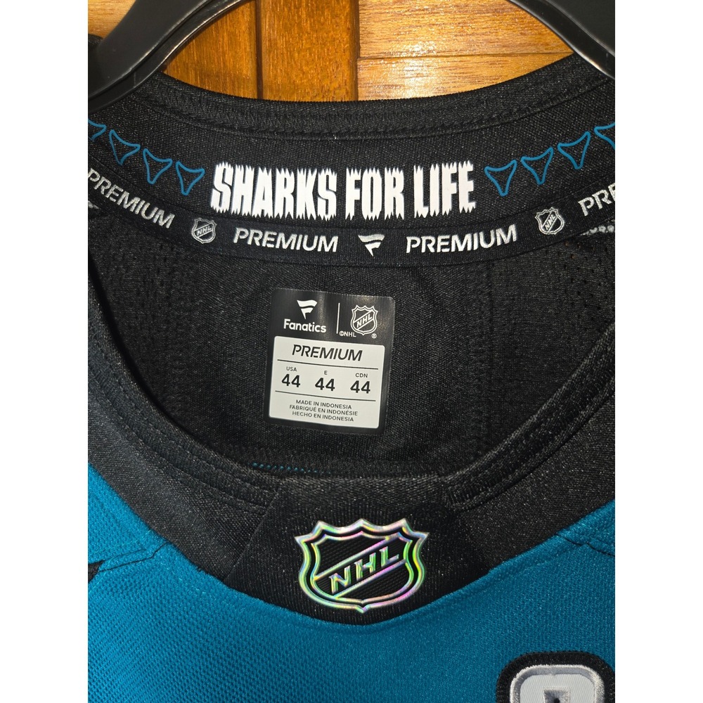 San Jose Sharks Couture Fanatics Premium Throwback Jersey Black Mens 44 (XS) - Picture 3 of 6